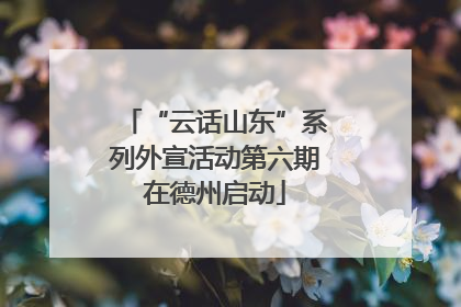 “云话山东”系列外宣活动第六期在德州启动