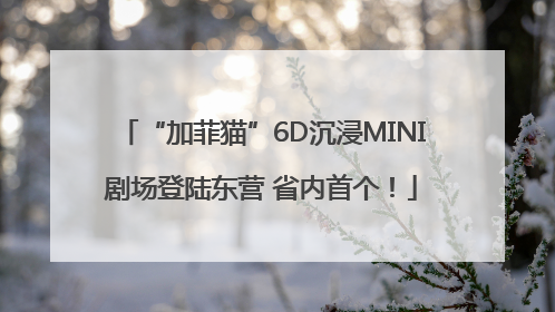 “加菲猫”6D沉浸MINI剧场登陆东营 省内首个！