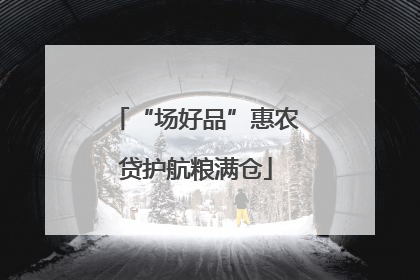 “场好品”惠农贷护航粮满仓