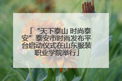 “天下泰山 时尚泰安”泰安市时尚发布平台启动仪式在山东服装职业学院举行