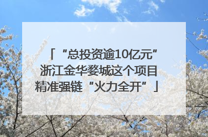 “总投资逾10亿元” 浙江金华婺城这个项目精准强链“火力全开”