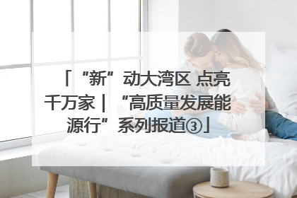 “新”动大湾区 点亮千万家｜“高质量发展能源行”系列报道③
