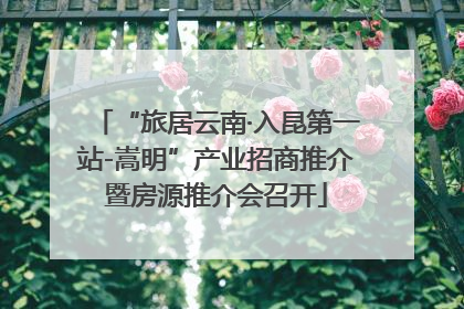 “旅居云南·入昆第一站-嵩明”产业招商推介暨房源推介会召开