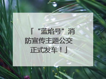 “蓝焰号”消防宣传主题公交正式发车！