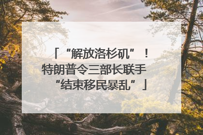 “解放洛杉矶”！特朗普令三部长联手“结束移民暴乱”