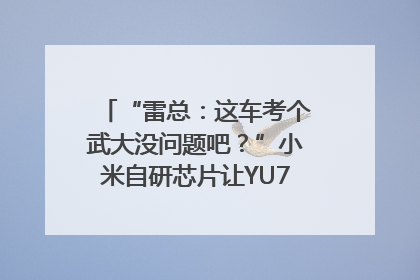 “雷总：这车考个武大没问题吧？”小米自研芯片让YU7会学习｜汽车科技