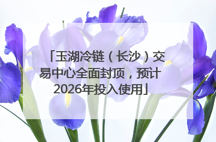 玉湖冷链（长沙）交易中心全面封顶，预计2026年投入使用