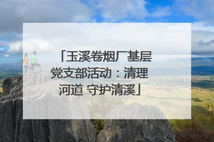 玉溪卷烟厂基层党支部活动：清理河道 守护清溪
