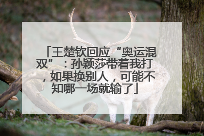 王楚钦回应“奥运混双”：孙颖莎带着我打，如果换别人，可能不知哪一场就输了