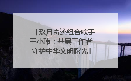 玖月奇迹组合歌手王小玮：基层工作者守护中华文明曙光