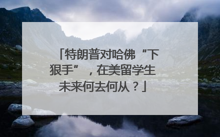 特朗普对哈佛“下狠手”，在美留学生未来何去何从？