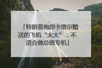 特朗普抱怨卡塔尔赠送的飞机“太大”，不适合做总统专机
