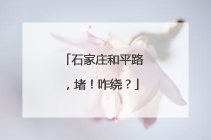 石家庄和平路，堵！咋绕？