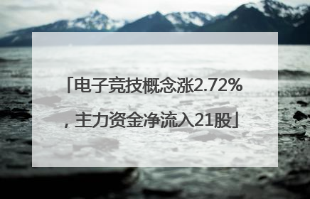 电子竞技概念涨2.72%，主力资金净流入21股