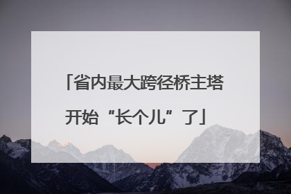 省内最大跨径桥主塔开始“长个儿”了