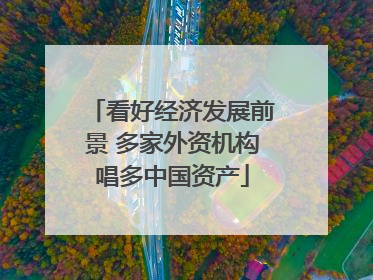 看好经济发展前景 多家外资机构唱多中国资产
