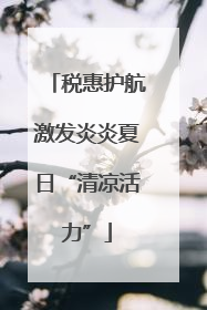 税惠护航激发炎炎夏日“清凉活力”