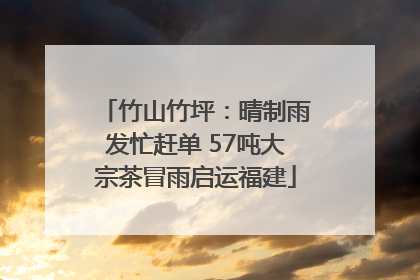 竹山竹坪：晴制雨发忙赶单 57吨大宗茶冒雨启运福建