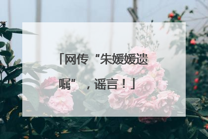 网传“朱媛媛遗嘱”，谣言！