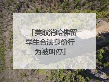 美取消哈佛留学生合法身份行为被叫停