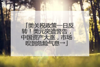 美关税政策一日反转！美元突遭警告，中国资产大涨，市场嗅到危险气息→