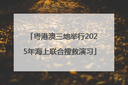 粤港澳三地举行2025年海上联合搜救演习