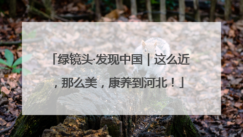 绿镜头·发现中国｜这么近，那么美，康养到河北！