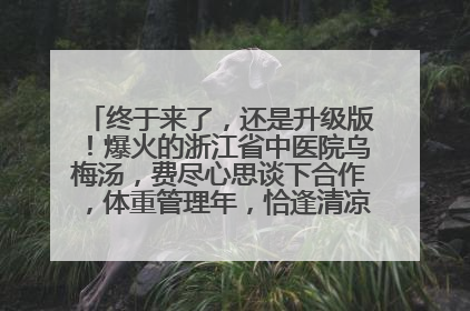 终于来了，还是升级版！爆火的浙江省中医院乌梅汤，费尽心思谈下合作，体重管理年，恰逢清凉解暑时，冲！