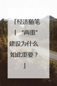 经济随笔丨“两重”建设为什么如此重要？