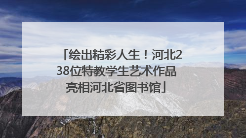 绘出精彩人生！河北238位特教学生艺术作品亮相河北省图书馆