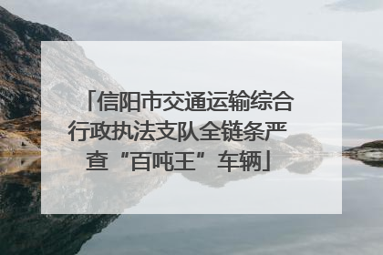 信阳市交通运输综合行政执法支队全链条严查“百吨王”车辆