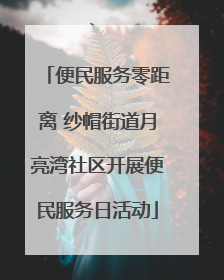 便民服务零距离 纱帽街道月亮湾社区开展便民服务日活动