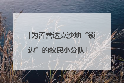 为浑善达克沙地“锁边”的牧民小分队