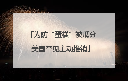 为防“蛋糕”被瓜分 美国罕见主动推销