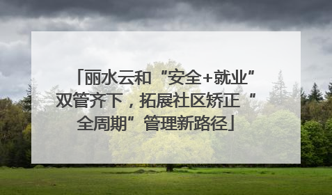 丽水云和“安全+就业”双管齐下，拓展社区矫正“全周期”管理新路径