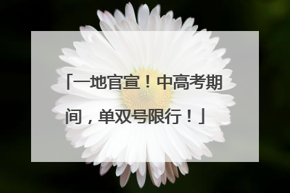 一地官宣！中高考期间，单双号限行！