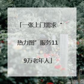 一张上门需求“热力图”服务119万老年人