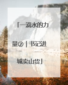 一滴水的力量②｜书记进城卖山货