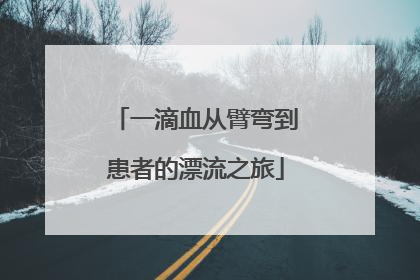 一滴血从臂弯到患者的漂流之旅