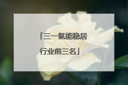 三一氢能稳居行业前三名