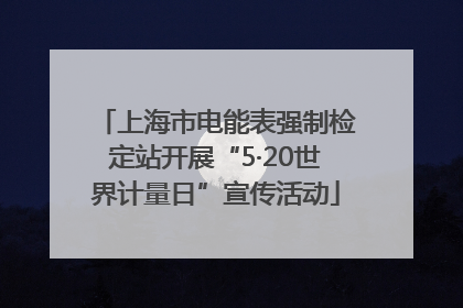 上海市电能表强制检定站开展“5·20世界计量日”宣传活动