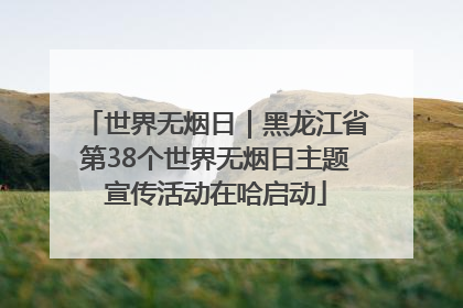 世界无烟日｜黑龙江省第38个世界无烟日主题宣传活动在哈启动