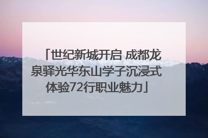 世纪新城开启 成都龙泉驿光华东山学子沉浸式体验72行职业魅力