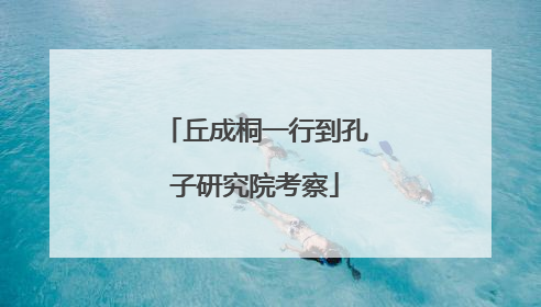 丘成桐一行到孔子研究院考察