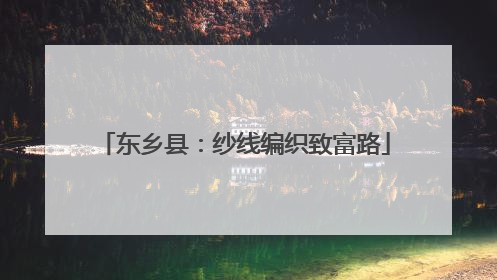 东乡县：纱线编织致富路