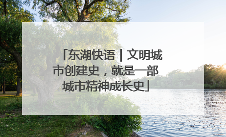 东湖快语｜文明城市创建史，就是一部城市精神成长史
