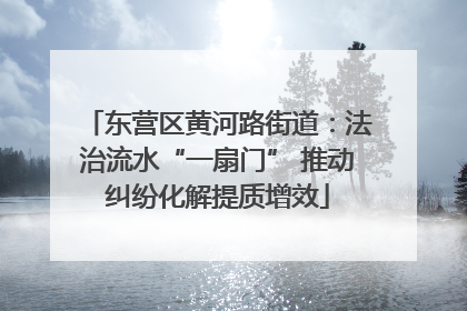 东营区黄河路街道：法治流水“一扇门” 推动纠纷化解提质增效