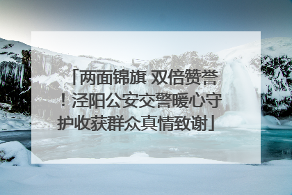 两面锦旗 双倍赞誉！泾阳公安交警暖心守护收获群众真情致谢