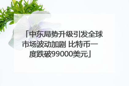 中东局势升级引发全球市场波动加剧 比特币一度跌破99000美元