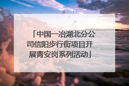 中国一冶湖北分公司信阳步行街项目开展青安岗系列活动